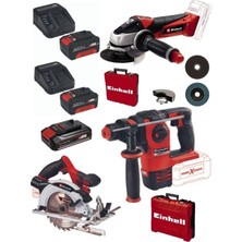 Odea Einhell Herocco 18V Kırıcı Te-Ag 18/115 Acc Taşlama Te-Cs 18/165/1 2X4.0+2.5AH Akülü Set