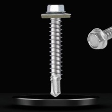 Odea BADEM10 Trapez Çatı Vidası 6.3X50 mm Paket 100 Adet Matkap Uçlu Sac Akıllı Vida Çatı Panel Metal Ağaç Vidası