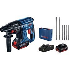 Odea Bosch Professional Gbh 180-LI Akülü Kırıcı Delici + 6 Parça Sds Plus Aksesuar Seti (18 Volt, 2 x 4,0 Ah Akü, Şarj Cihazı, Plastik Çanta)