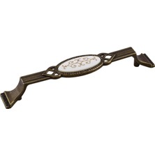 Odea Palmira Eskitme Antik Sarı Metal Kulp (128 mm - 12.8 Cm) Mobilya Mutfak Çekmece Dolap Kulpu Kulbu Kulpları