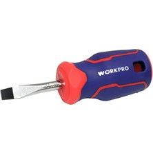 Odea Workpro WP221024 6.5X38MM Cr-V Manyetik Profesyonel Düz Topaç Tornavida