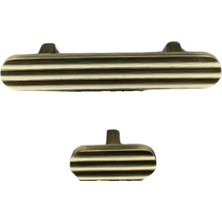 Odea System 9443 Modern Çizgili Kulp Antik Renk 96 mm Çok Renkli