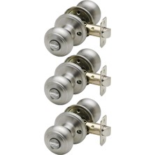 Odea Copper Creek BK2040SS-3 Yuvarlak Topuz Anahtarlı Giriş Işlevi 3 Topuzlu Çoklu Paket, Saten Paslanmaz Kaplama