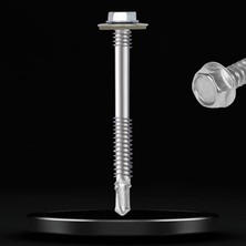 Odea BADEM10 Trapez Çatı Vidası 5.5X90 mm Paket 100 Adet Matkap Uçlu Sac Akıllı Vida Çatı Panel Metal Ağaç Vidası