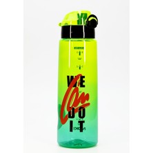 Odea Su Matarası Tritan Geniş Ağız Su Şişesi Grafiti Spor Matarası Suluğu Bpasız 800 ml Yeşil 0104