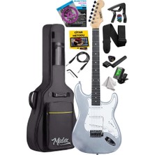 Odea Midex RPH-30SL Gül Klavye Silver Strat Kasa Sss Elektro Gitar Seti