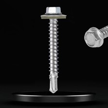 Odea BADEM10 Trapez Çatı Vidası 5.5X50 mm Paket 100 Adet Matkap Uçlu Sac Akıllı Vida Çatı Panel Metal Ağaç Vidası