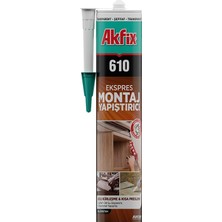Odea Akfix 610 Express Pu Montaj Yapıştırıcı, Şeffaf, Poliüretan, Hızlı Kuruma, Çok Amaçlı, Güçlü Yapışma, 15 Dakika Pres Süresi