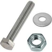 Odea Civata + Somun + Pul Takım Set Altı Köşe Başlı Galvaniz Kaplama Kalite Dın 933 8.8 Akb Altıgen Endüstriyel Otomotiv Hırdavat Civatası (20, M6X40)