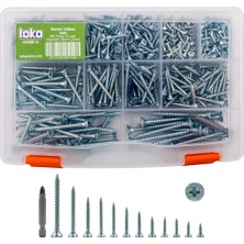 Odea Toko Hobi-5 Sunta Vidası Seti 687 Parça 14 Çeşit, Bits Uç ve Organizer Takım Çantalı