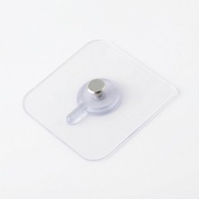 Odea Spelt Şeffaf Yapışkanlı Duvar Kancası, Abs + Pvc, 6x6 Cm, Iz Bırakmaz, Vidalı Kilit Sistemi, 10'lu Paket