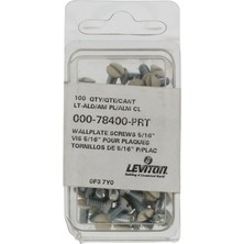Odea Leviton 78400-PRT Hafif Badem Yedek Duvar Plakası Vidası, 100'LÜ Paket