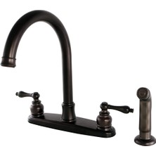 Odea Kingston Brass FB7795ALSP Victorian 8 "centerset Mutfak Bataryası, Yağ Ovuşturdu Bronz