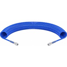 Odea Spiralli Hava Hortumu 5x8 mm 15 Metre Kompresör Uyumlu Basınçlı Sanayi Hava Hortumu
