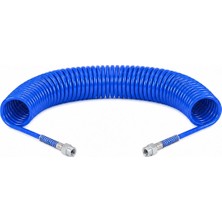 Odea Spiralli Hava Hortumu 5x8 mm 7.5 Metre Kompresör Uyumlu Basınçlı Sanayi Hava Hortumu