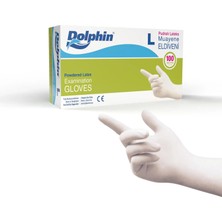 Odea Dolphin Pudralı Lateks Eldiven 100 Adet L Beden
