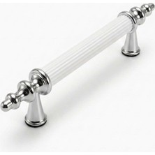 Odea Orret Home 6 Adet Dekoratif Metal Dolap Kulpu Çekmece Kulpu Mobilya Kulpu Vintage Kulp Seti Şık Tasarım Dolap Sapı Çekmece Sapı Kapak Kulpu (Gümüş-Beyaz, 140 Mm)