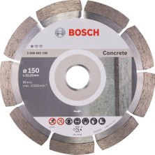 Odea Bosch Professional Accessories Concrete Için Elmas Kesim Diski Standartı, 150 x 22,23 x 2 x 10 Mm, 1-Pack, 2608602198