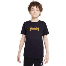 Odea Qivi Thrasher Magazine Baskılı Unisex Çocuk Siyah Sweatshirt TYC00376904253, 9-10 Yaş