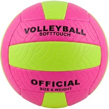 Odea Hsport Softtouch Voleybol Topu No:5 (Pompa Hediyeli) (Pembe-Sarı)