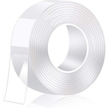 Odea Orret Home Çift Taraflı Nano Bant Extra Güçlü Yeniden Kullanılanilir Silikon Bant Şeffaf 1 Metre