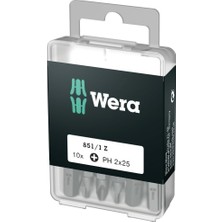 Odea Wera Uç Çeşitleri, 851/1 Z Ph 2 Dıy, Ph 2 x 25 mm (Kutu Başına 10 Uç), 05072401001
