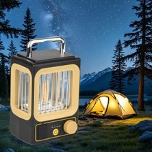 Odea Kamp Lambası Feneri Vintage Dimmer LED Kamp Feneri Suya Dayanıklı 18.650 1.500 Mah Açık Yürüyüş Için Kamp Işık Lambası Elektrik Kesintisi Acil Ev Arka Bahçe Verandası Balkon Teras