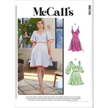 Odea Mccall's Bayan Kloş Elbise Dikiş Desen Kiti, Kod M8195, Bedenler 6-8-10-12-14, Çok Renkli