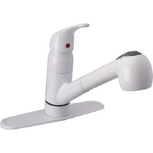 Odea Pfister G13310WW Pfirst Serisi 1 Kulplu Pull-Out Mutfak Bataryası Beyaz, Su Verimli Model