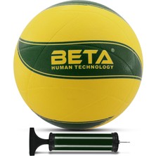 Odea Telvesse Voleybol Topu Pompalı Dahil Set Kauçuk Beta Dikişsiz Yekpare Üretim (Yeşil)
