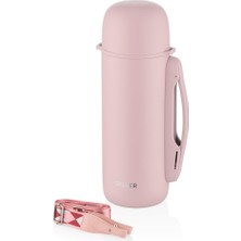 Odea Dıller Çelik Termos Sıcak Tutma 12 Saat Pembe 1260ML Büyük Kapasite