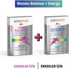 Actomins® Women Balance + Energy Set – Kırmızı Ginseng, Turnera Diffusa, Tribulus ve L-Arjinin Içeren Takviye Edici Gıda Seti