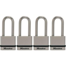 Odea Master Lock M530XKADLHCCSEN Asma Kilit Kaplamalı Askı ve 5,1 cm Ütü Mesafesi, Aynı Kapanır, 1,9 cm Genişliğinde 4'lü Paket Keyed Alike