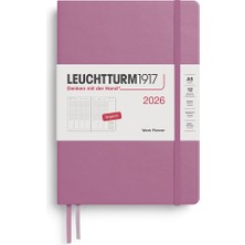Odea LEUCHTTURM1917 Orta Boy A5 12 Aylık Hafta Ajandası 2026 Sert Kapak, Ingilizce, Tozlu Gül