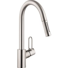 Odea Hansgrohe Talis Loop Mutfak Bataryası 1 Saplı Paslanmaz Çelik Görünümlü, 04701805