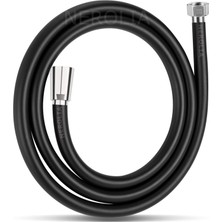 Odea Nerolıa 150CM Siyah Pvc Banyo Duş Hortumu/ultra Dayanıklı Banyo Spirali