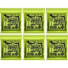 Odea Ernie Ball Regular Slinky Nickel Wound Electric Guitar Strings 6 Pack - 10-46 Gauge