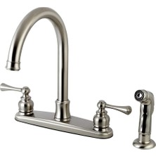 Odea Kingston Pirinç FB7798BLSP Vintage-Mutfak Bataryası, Saten Nikel