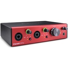 Odea Focusrite Clarett 2+ USB Ses Kartı: Müzik Prodüksiyonu Için Usb-C Bağlantılı Audio Arayüzü, Iki Profesyonel Kalite Pre-Amplifikatör ve Güçlü, Şeffaf Kulaklık Çıkışları/enstrüman Girişleri