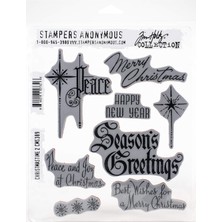 Odea Tim Holtz – Stampers Anon Cling Rbbr Damga Seti Cmas #2, Noel # 2