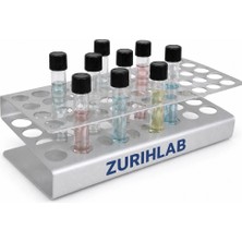 ZURIHLAB Alüminyum Deney Tüpü Standı 50 Tüplük (14.5 mm)