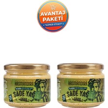 Hasmandıra %100 Doğal Sade Yağ Ghee 300 G x 2 Adet (Koyun Keçi Inek Sütünden Cam Kavanoz)