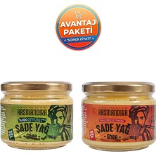 Hasmandıra Sade Yağ Ghee Tadım Seti - Koyun Keçi Inek 300G + Inek Kreması 300G (Cam Kavanoz)