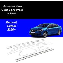 Ekolmaks Renault Taliant 2020+ 16 Parça Tamtur Krom Cam Çıtası