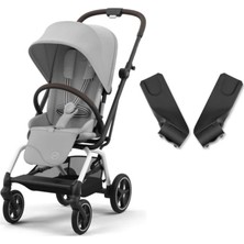 Cybex Eezy S Twist+2 360° | Fog Grey + Ana Kucağı Adaptörü
