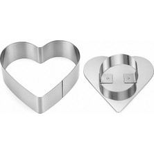 Dinç Kitchen Pres Aparatlı Kalp Parfe ve Pasta Kalıbı 8×8×3,5 cm