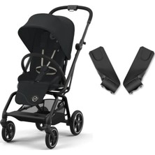 Cybex Eezy S Twist+2 360° | Magic Black + Ana Kucağı Adaptörü
