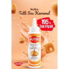 Nutbo Karamel Aromalı Tatlı Sos 330 gr Waffle Krep Pankek Churros Dondurma İçin Özel Akışkan