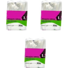 Omeyva Gıda Şeker Bakkaliye Torbası Poşeti -Şeffaf -4'lük -28X45CM. -3 Kg. - Ort. 345 Adet - 3 Paket