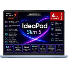 Lenovo Ideapad Slim 5 13ARP10 Amd Ryzen 7 7735HS 16 GB LPDDR5X-6400 512 GB SSD Freedos 13.3 Inç 83J2003QTR